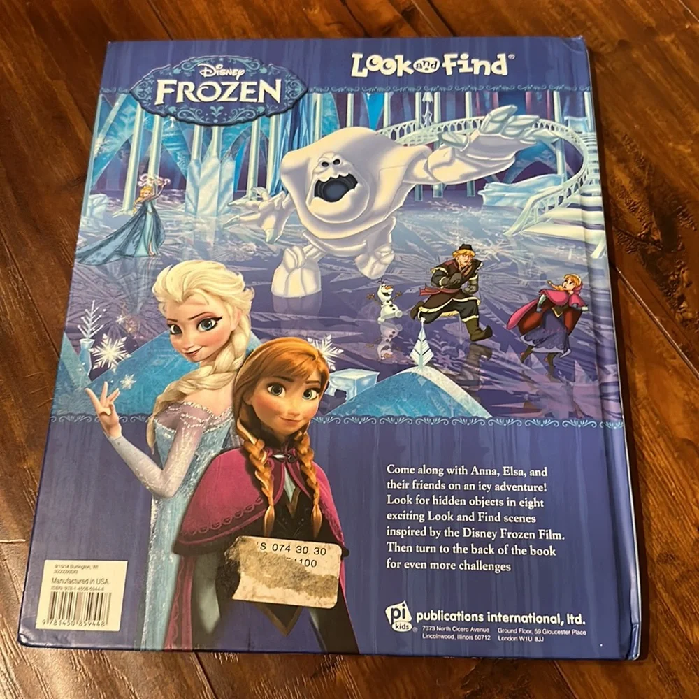 Disney Frozen Elsa Anna Olaf Look & Find 2013 Hardcover Activity Book